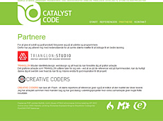 Catalyst Code website design, forside
