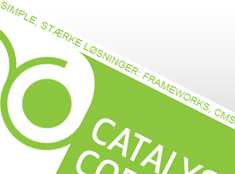 Catalyst Code website design, topbar detalje